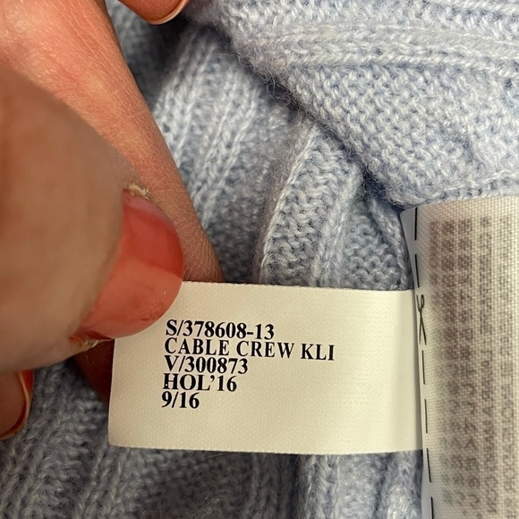 Banana Republic Blue Cable Knit Merino Cashmere XS - Picture 6 of 6